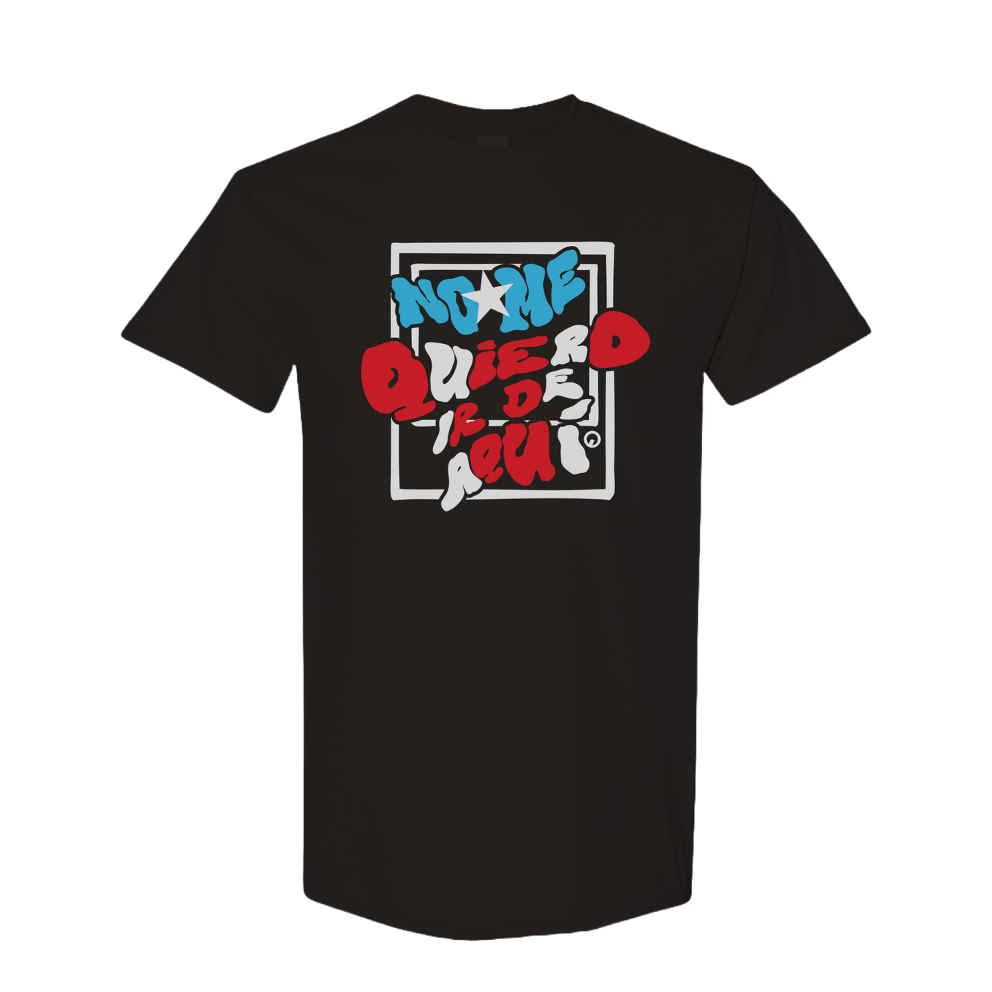 No me quiero ir de aqui bandera tee