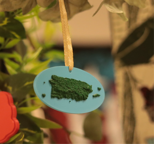 Mapa PR Adorno navideño 3D