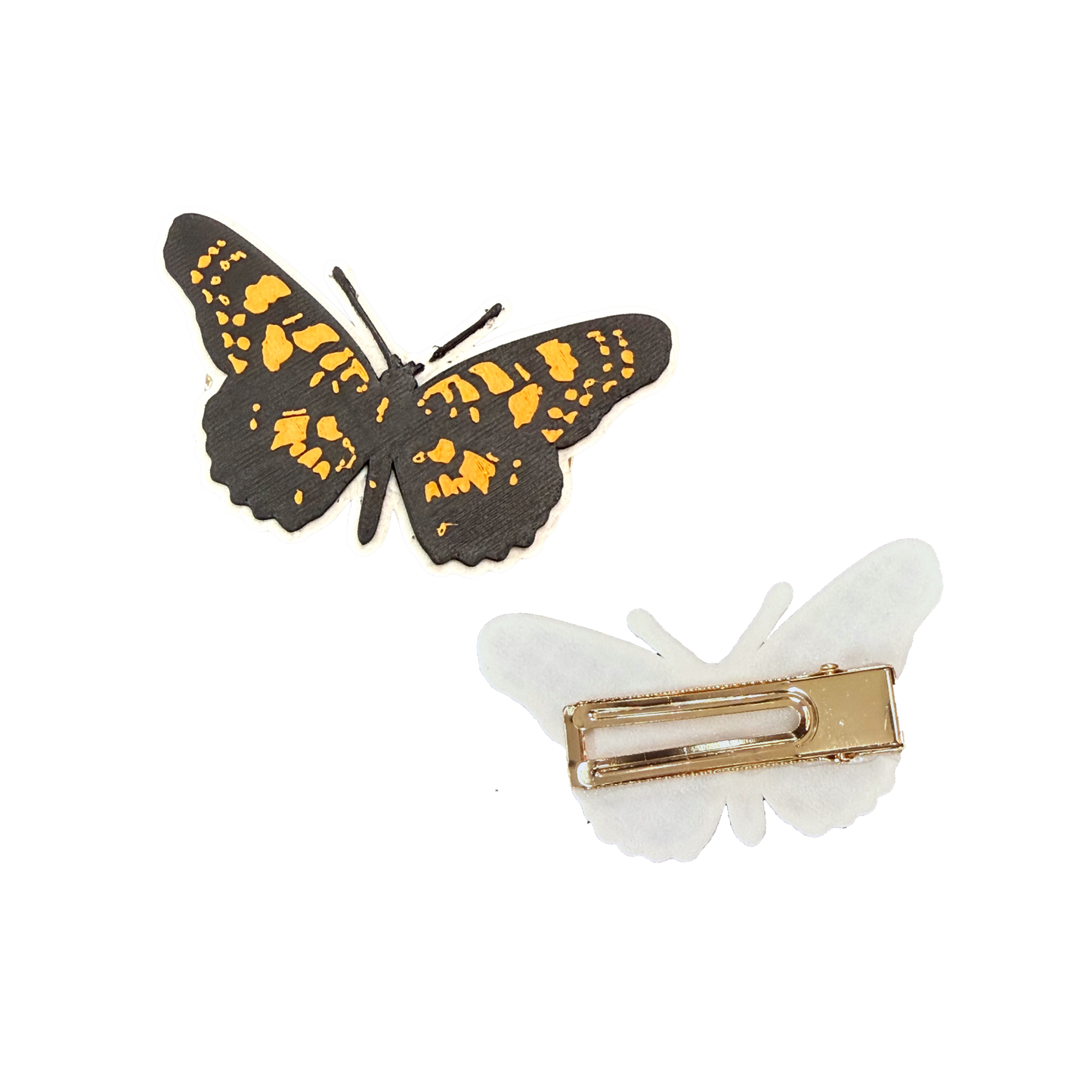 Mariposa Arlequín hair clip 3D