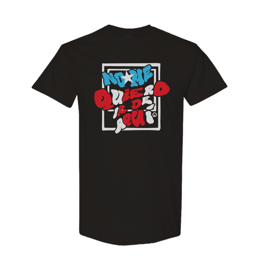 No me quiero ir de aqui bandera tee