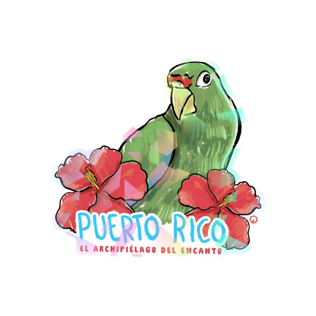Cotorra y Magas Sticker (prismatic)