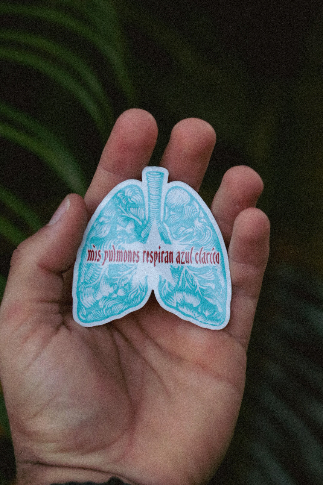 Pulmones Azul Clarito Sticker