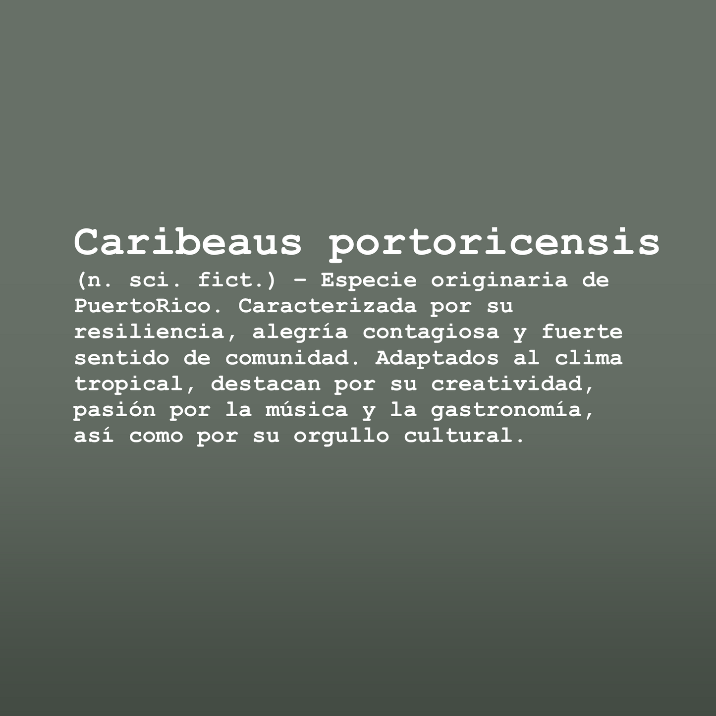 Caribaeus portoricensis Oversized Tee