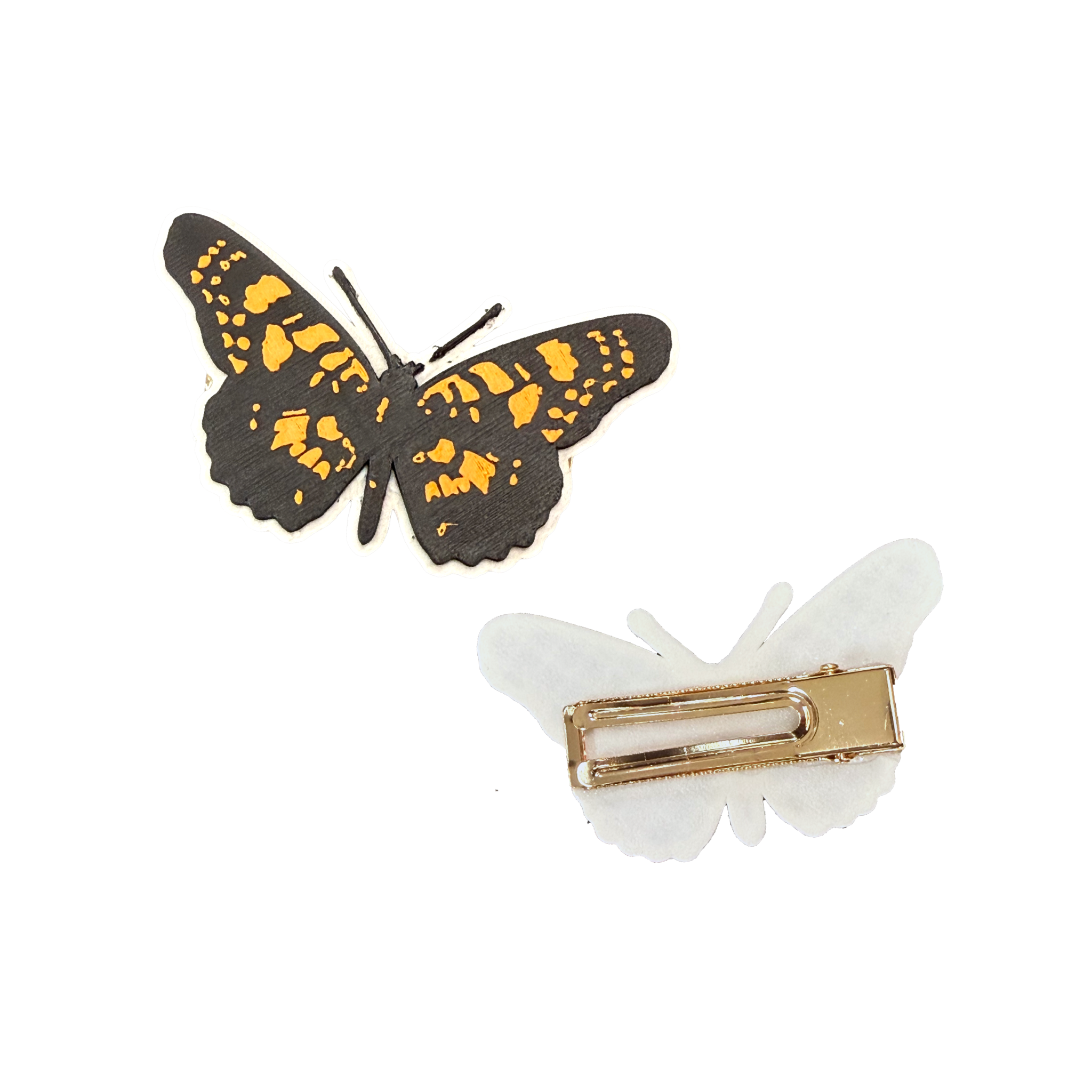 Mariposa Arlequín hair clip 3D
