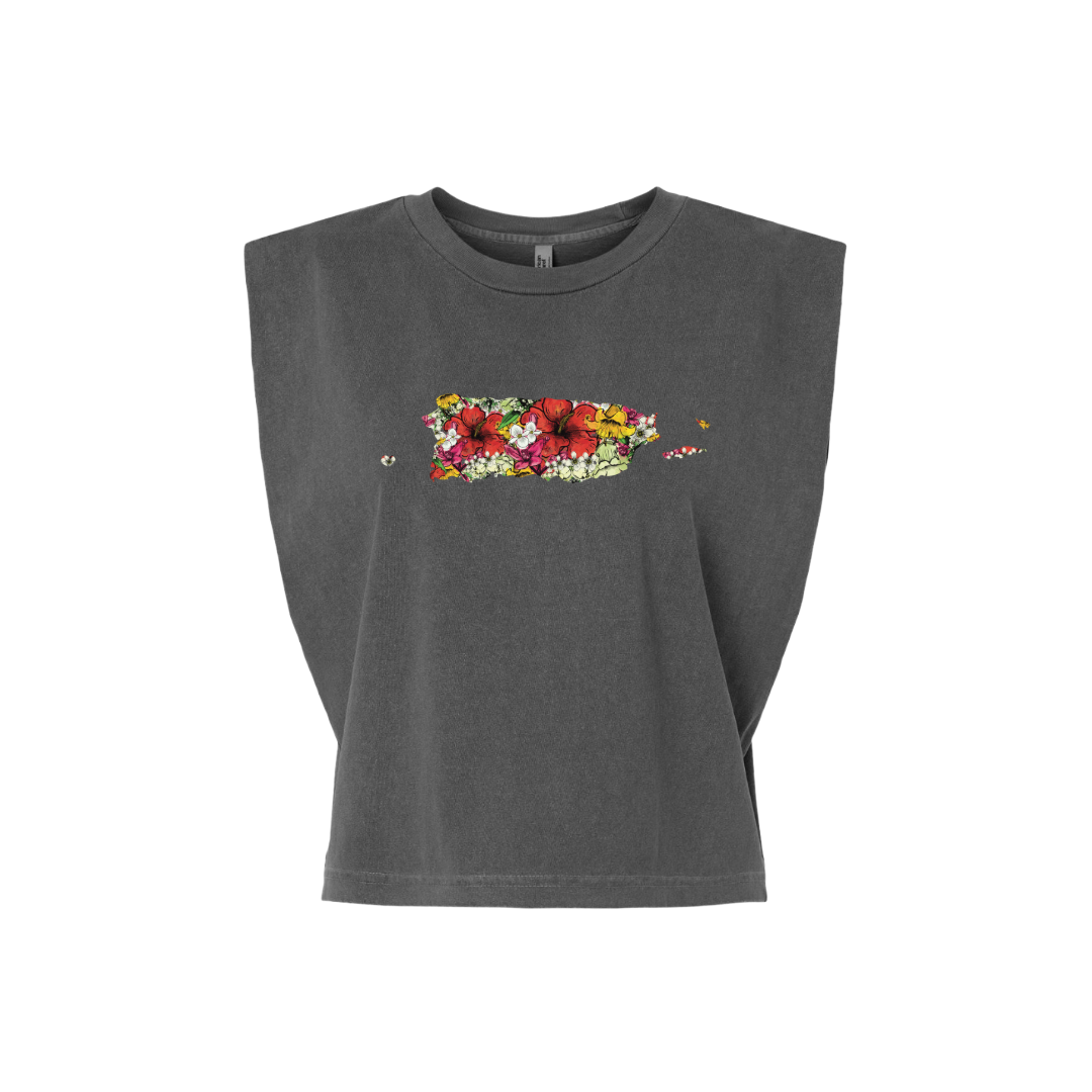 Mapa de PR Flores Endémicas TANK CROP TOP