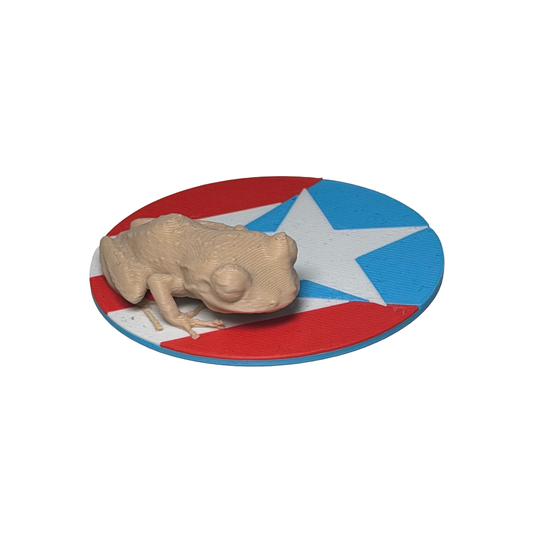 Coquí figura 3D