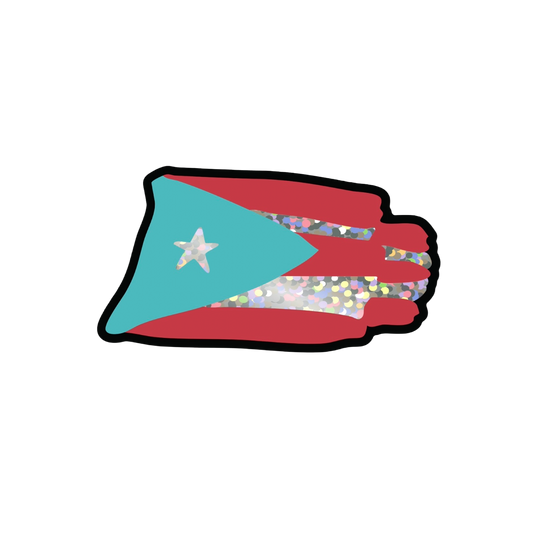 Bandera Sticker Glitter