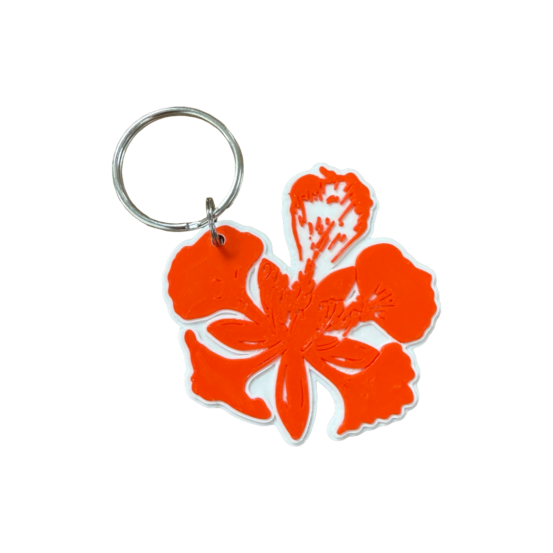 Flamboyán llavero 3D