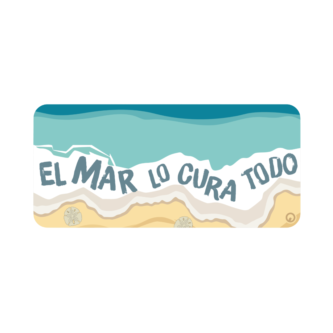 El Mar Lo Cura Todo XL sticker