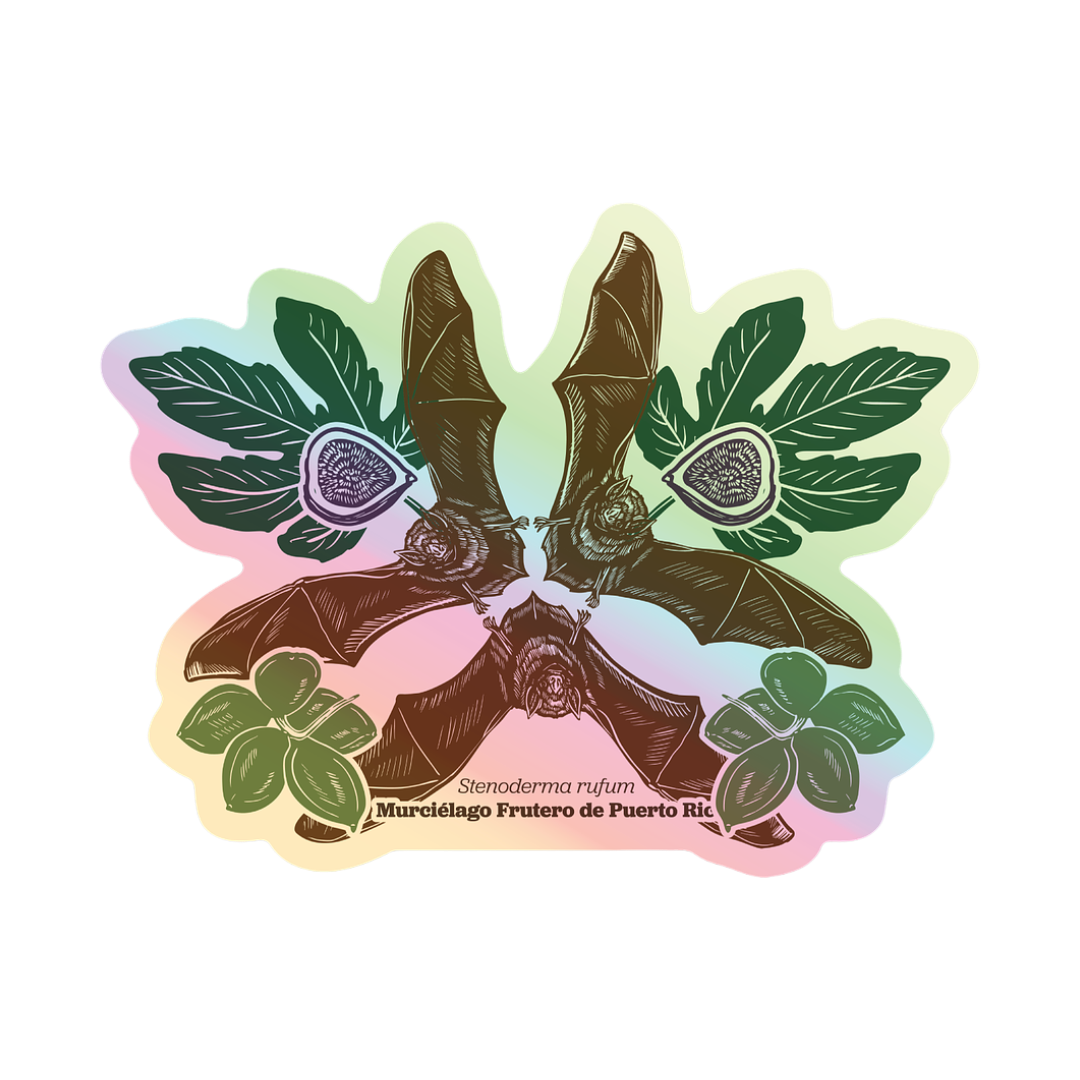 Murciélago Frutero de PR  Sticker (holographic) (Copy)